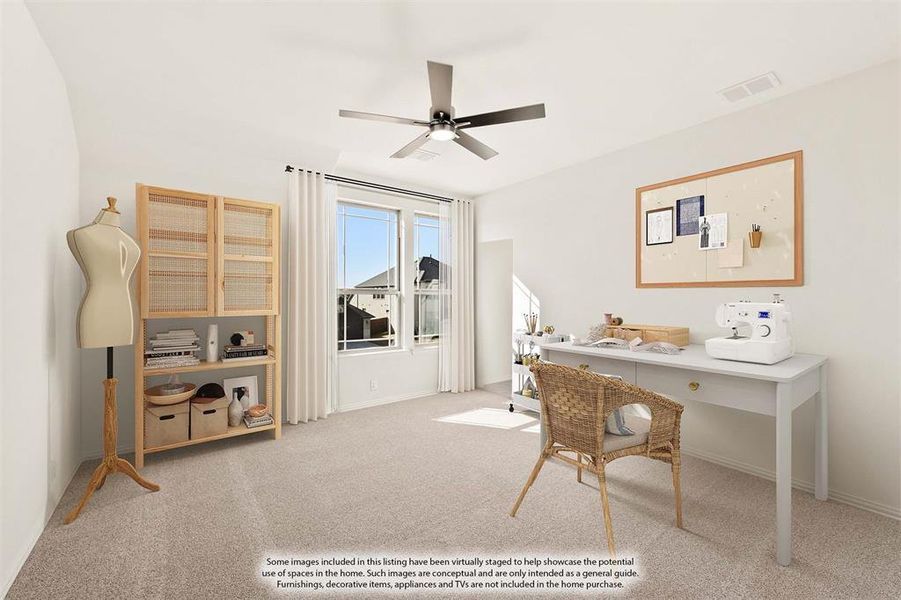 Furnished interior view inside a new home in Country Lakes, Denton (Image 19).