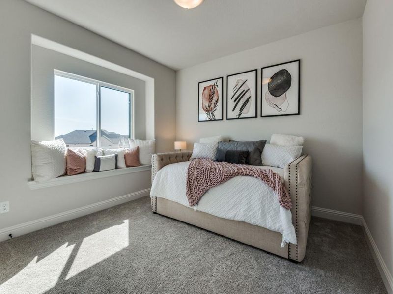 Bedroom featuring carpet