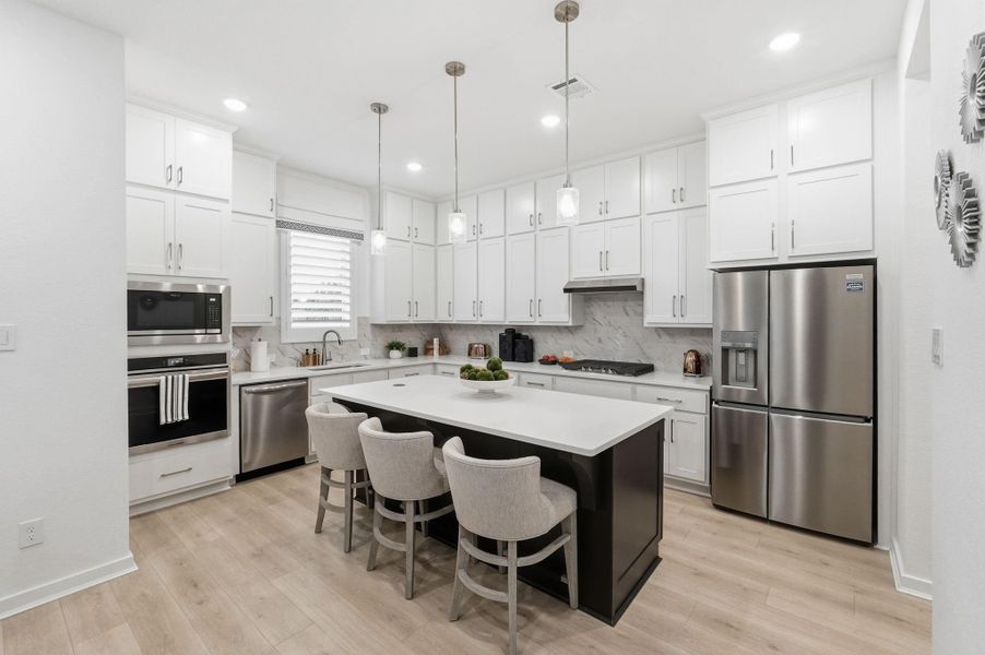Furnished interior view inside a new home in Bridgeland Central, Cypress (Image 30).