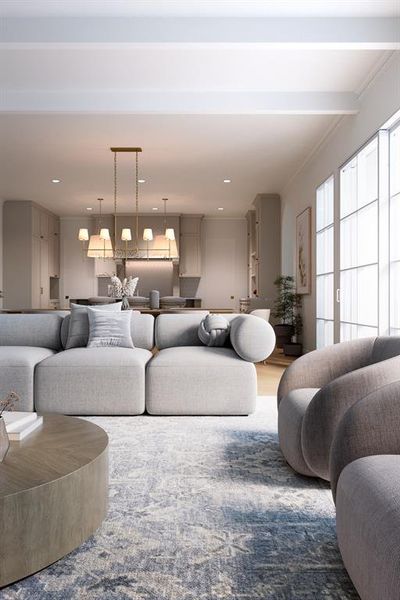 Furnished interior view inside a new home in , Dallas (Image 9).
