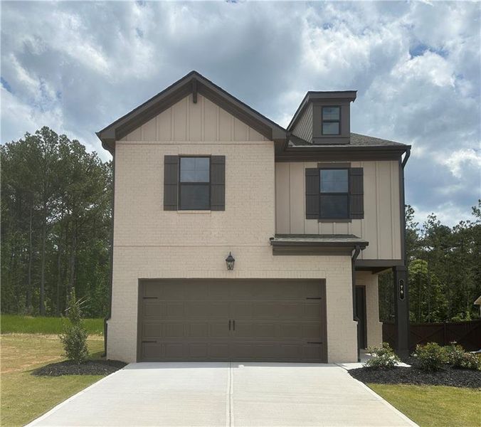 Front exterior of a new home in Kentmere, Auburn, GA, highlighting curb appeal (Image 26).