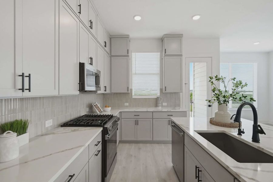 Furnished interior view inside a new home in Rose Hill, San Antonio (Image 8).