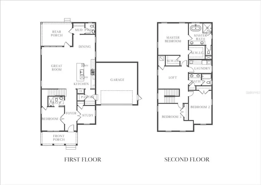 2D floor plan layout of this home in , St. Petersburg, FL (Image 4).