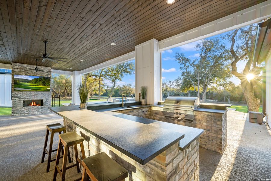 Exterior details and patio area of a home in , Bulverde (Image 28).