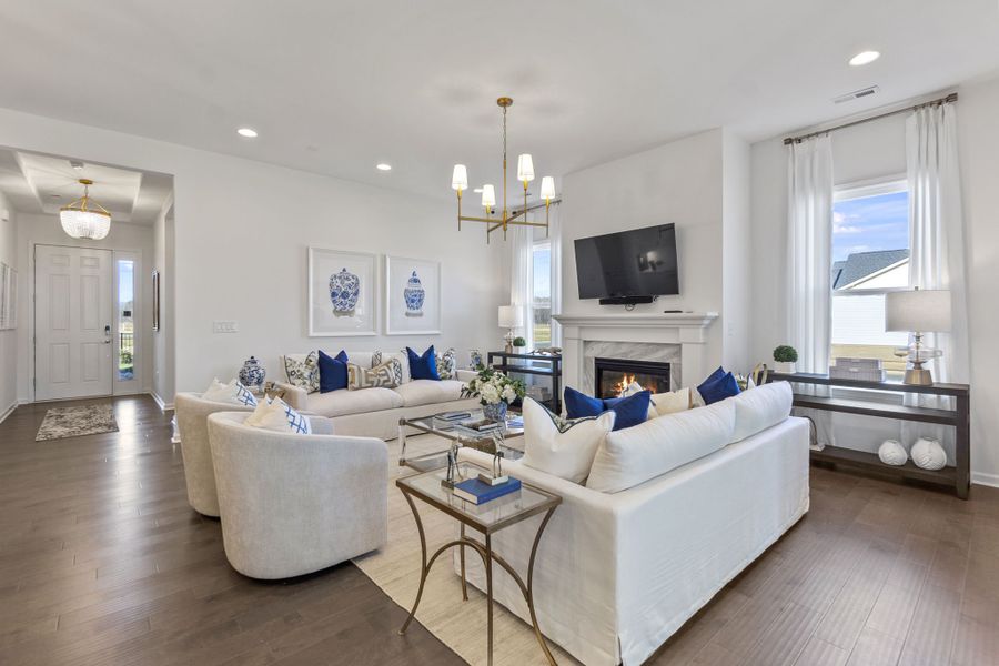 Representative furnished interior of a home built from the Pembrooke by Taylor Morrison in River Falls, Tega Cay (Image 9).