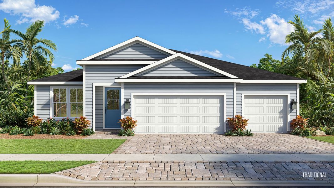 Representative exterior photo of a completed home built from the Oleander by DRB Homes in Haven at Diamond Springs, Jacksonville, FL (Image 22). Representative exterior photo of a completed home built from the Oleander by DRB Homes in Haven at Diamond Springs, Jacksonville, FL (Image 22).