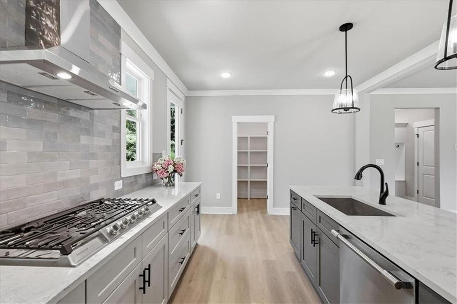 Furnished interior view inside a new home in , Monroe (Image 43).