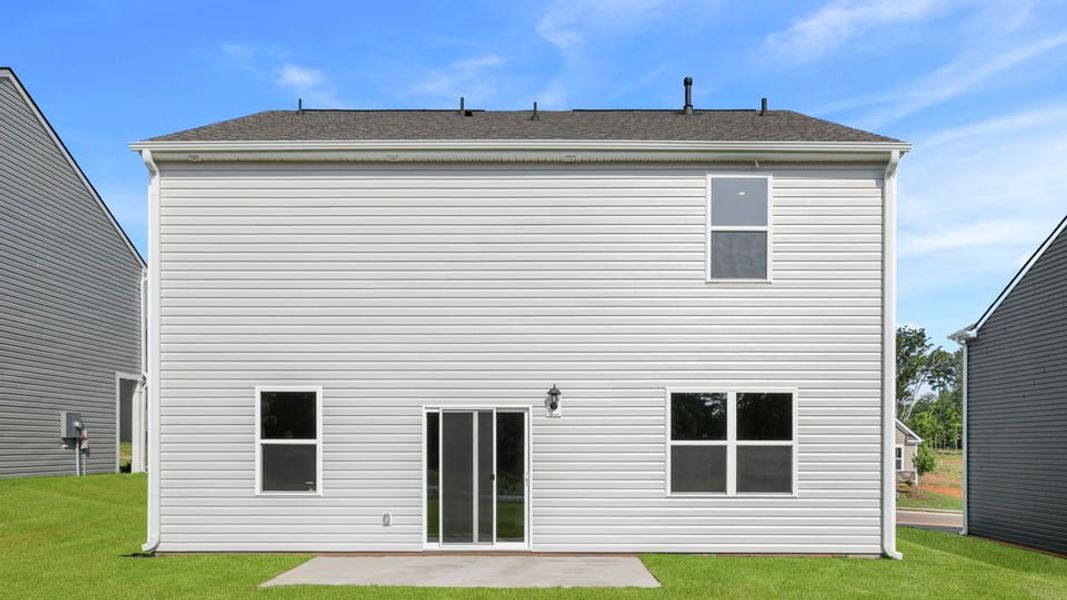 Exterior details and patio area of a home in Waverly Station, Greenwood (Image 20).