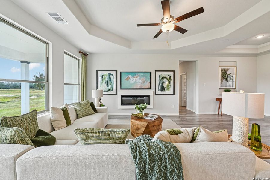 Furnished interior view inside a new home in Villas Las Flores, Floresville (Image 10).