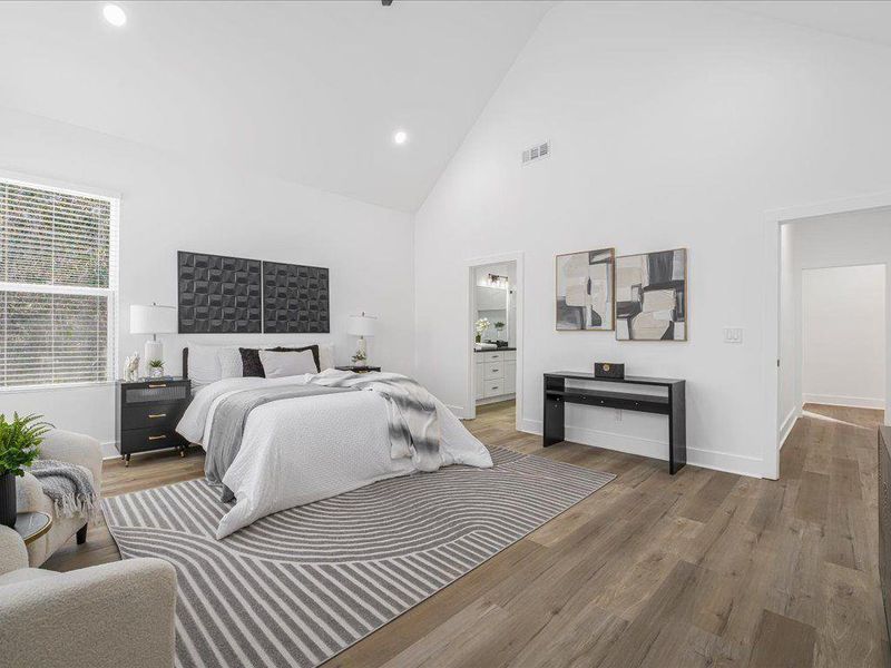 Furnished interior view inside a new home in , Dallas (Image 32).