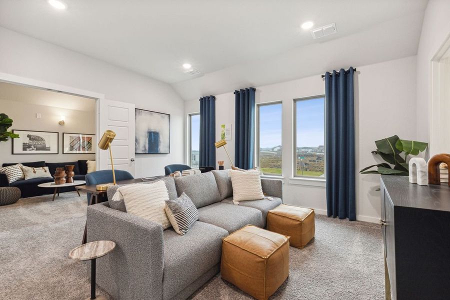 Game Room in the Claret home plan by Trophy Signature Homes