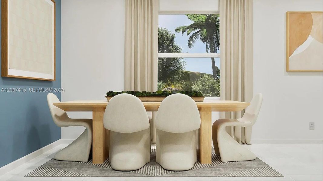 Furnished interior view inside a new home in Coral Landings, Miami (Image 3).