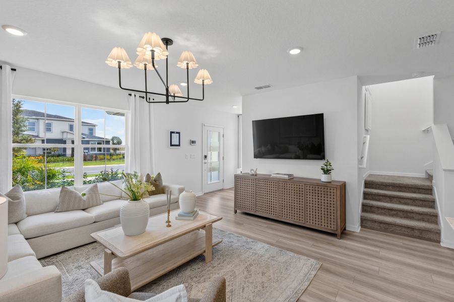 Representative furnished interior of a home built from the Haddock by Pulte Homes in Lakehaven Estates, Clermont (Image 8).