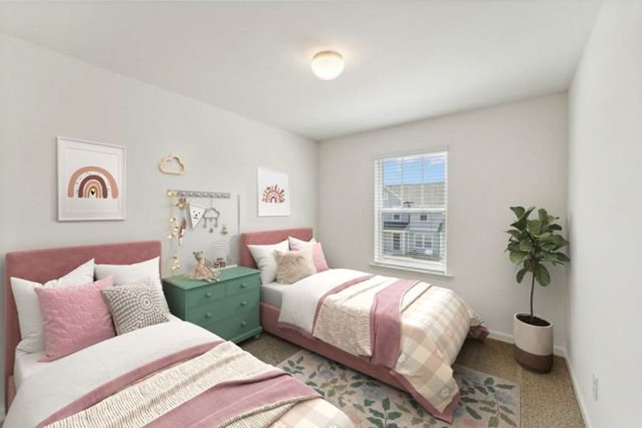 Representative furnished interior of a home built from the Lucas TH by True Homes in Hoover Townhomes, Charlotte (Image 13).