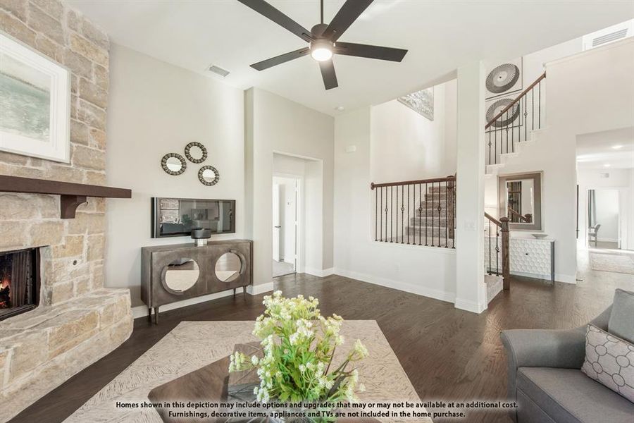 Furnished interior view inside a new home in Abe's Landing, Granbury (Image 27).