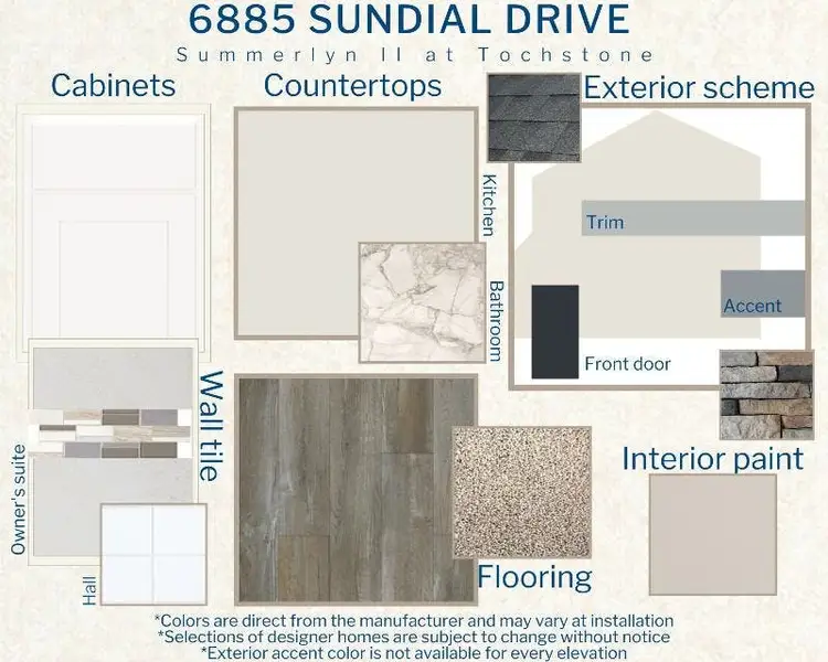 Summerlyn II - Colors for this home Summerlyn II - Colors for this home