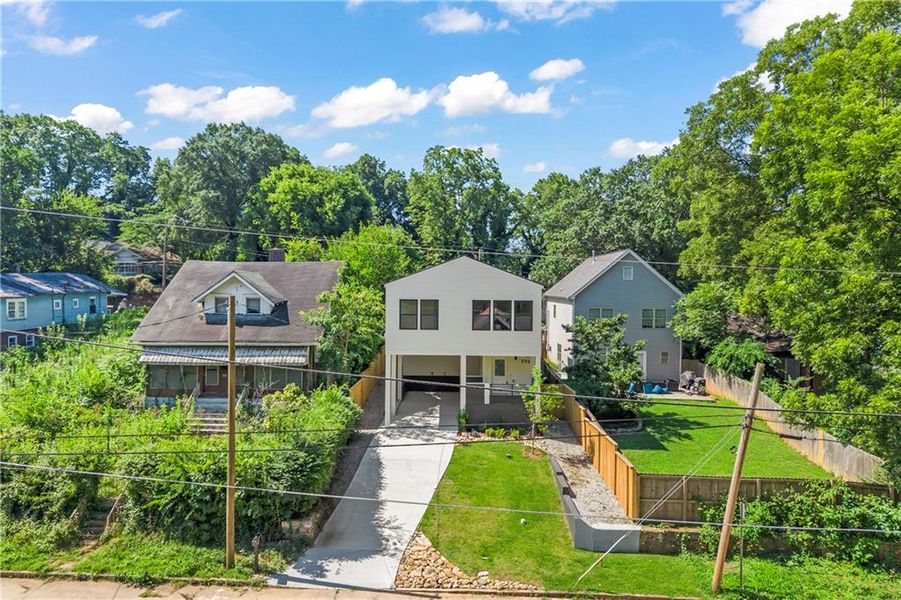 Front exterior of a new home in , Atlanta, GA, highlighting curb appeal (Image 1). Front exterior of a new home in , Atlanta, GA, highlighting curb appeal (Image 1).