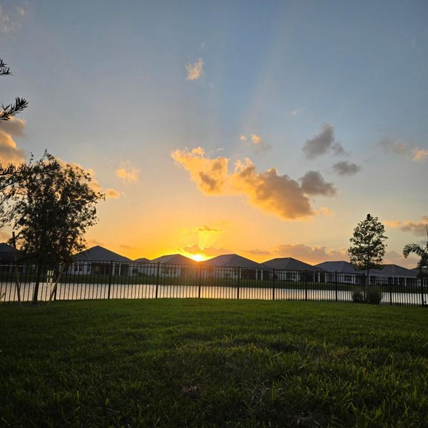Sunset in the backyard of 10060 SW Santini Rd