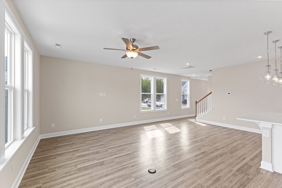 Representative unfurnished interior of a home built from the The Juniper by RobuckHomes in Kennebec Crossing, Angier (Image 96).