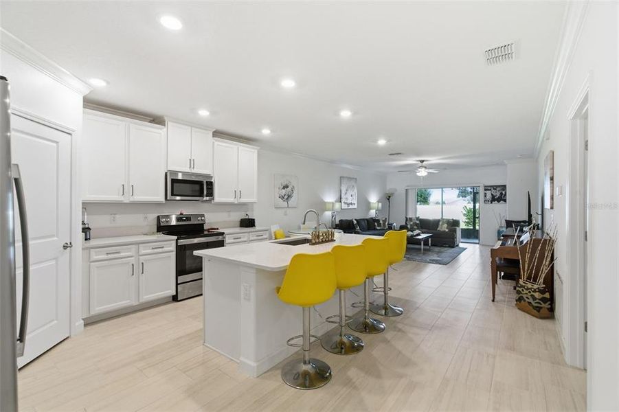 Furnished interior view inside a new home in Mirada Active Adult: Active Adult Villas, San Antonio (Image 15). Furnished interior view inside a new home in Mirada Active Adult: Active Adult Villas, San Antonio (Image 15).