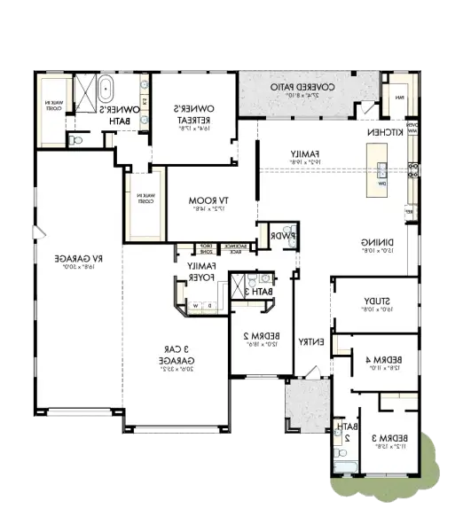2D floor plan layout of this home in Suelo at Legado West, Queen Creek, AZ (Image 2). 2D floor plan layout of this home in Suelo at Legado West, Queen Creek, AZ (Image 2).