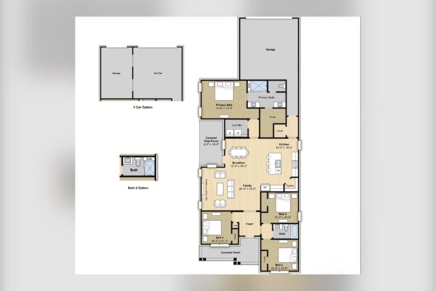 2D floor plan layout of this home in Lockwood, Collierville, TN (Image 2). 2D floor plan layout of this home in Lockwood, Collierville, TN (Image 2).