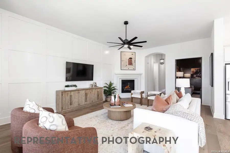Furnished interior view inside a new home in Alsatian Oaks, Castroville (Image 13). Furnished interior view inside a new home in Alsatian Oaks, Castroville (Image 13).