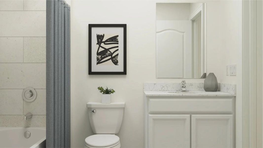 Furnished interior view inside a new home in Rancho Del Cielo, Jarrell (Image 11).