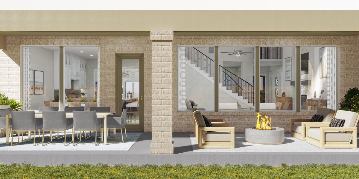 Representative exterior details of a home built from the Seville by Tri Pointe Homes in Woodson’s Reserve, Spring (Image 3).