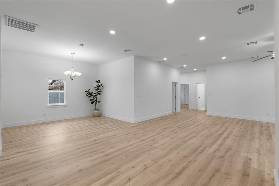 Such an open flow, dining and living space Such an open flow, dining and living space