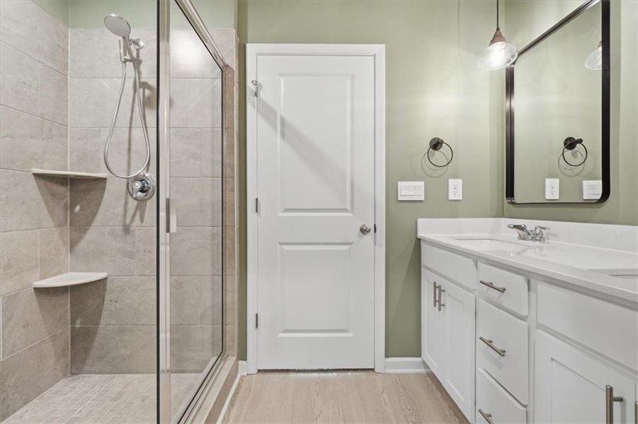 Furnished interior view inside a new home in Brooks at Riverview Landing, Smyrna (Image 16).