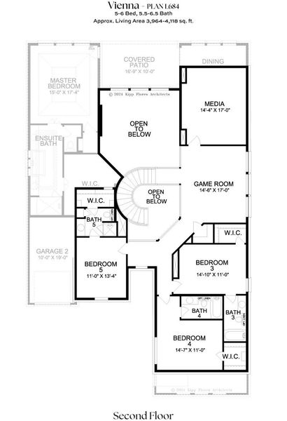 2D floor plan layout for the L684 by Lifestyle Homes in Heritage Series 64s, Frisco, TX (Image 3). 2D floor plan layout for the L684 by Lifestyle Homes in Heritage Series 64s, Frisco, TX (Image 3).