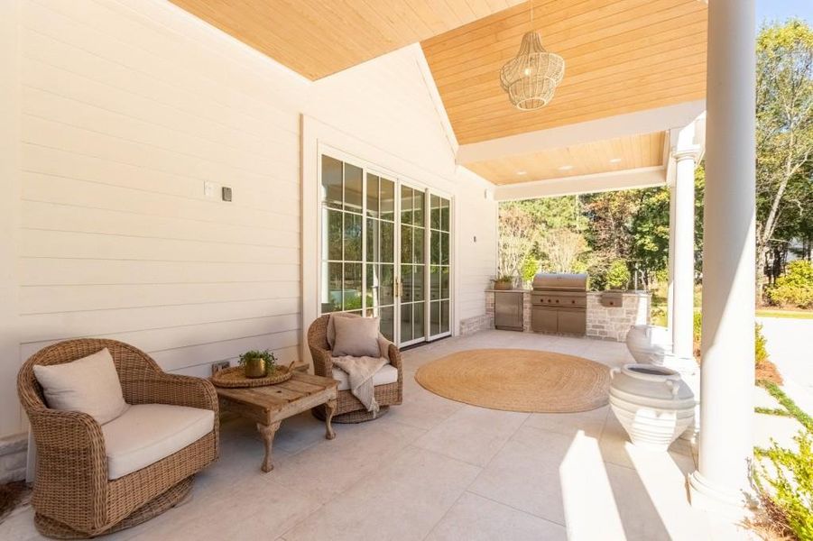 Exterior details and patio area of a home in , Canton (Image 26).