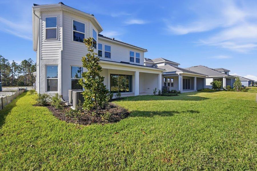 Exterior details and patio area of a home in Hammock at Two Rivers, Zephyrhills (Image 3). Exterior details and patio area of a home in Hammock at Two Rivers, Zephyrhills (Image 3).