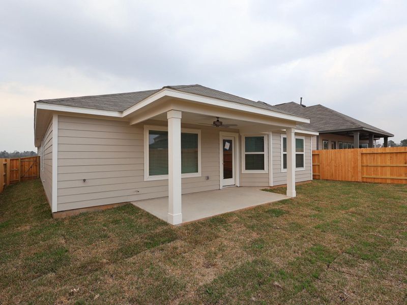 Exterior details and patio area of a home in Lone Star Landing, Montgomery (Image 22). Exterior details and patio area of a home in Lone Star Landing, Montgomery (Image 22).