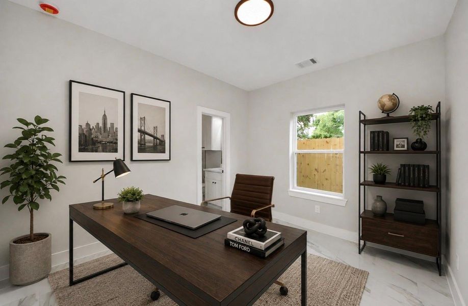 Secondary Bedroom/Home Office Staging