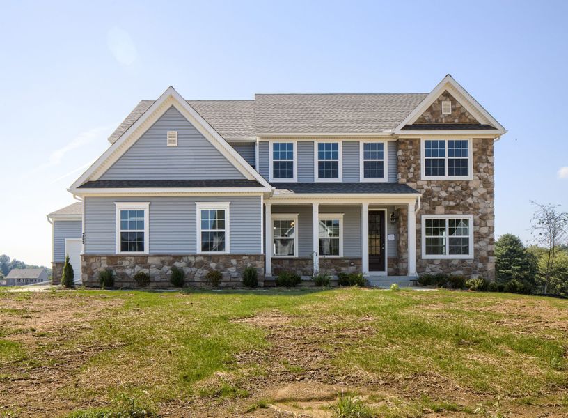 Representative exterior photo of a completed home built from the Hawthorne by Keystone Custom Homes in McLean South Shore, Belmont, NC (Image 15).