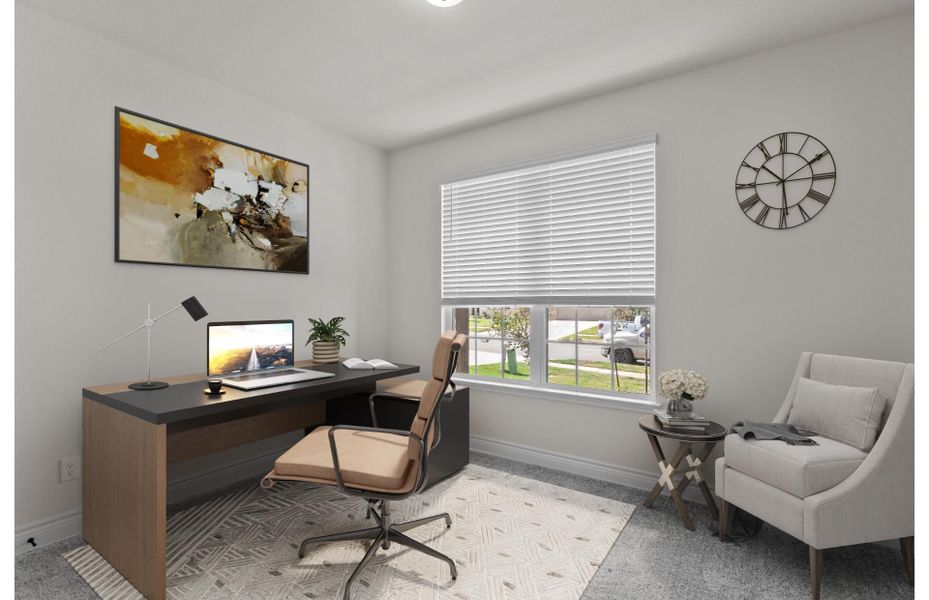 Representative furnished interior of a home built from the Caldwell by Pulte Homes in Bison Ridge, San Antonio (Image 10).
