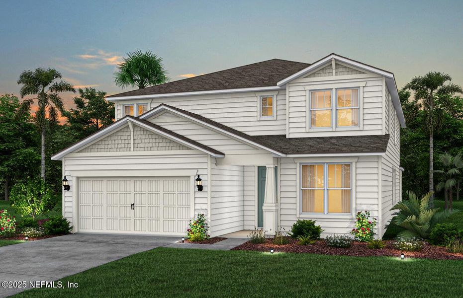 Front exterior of a new home in Double Branch, Middleburg, FL, highlighting curb appeal (Image 20).