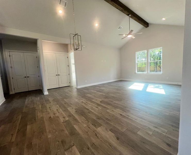 Living room towards backyard