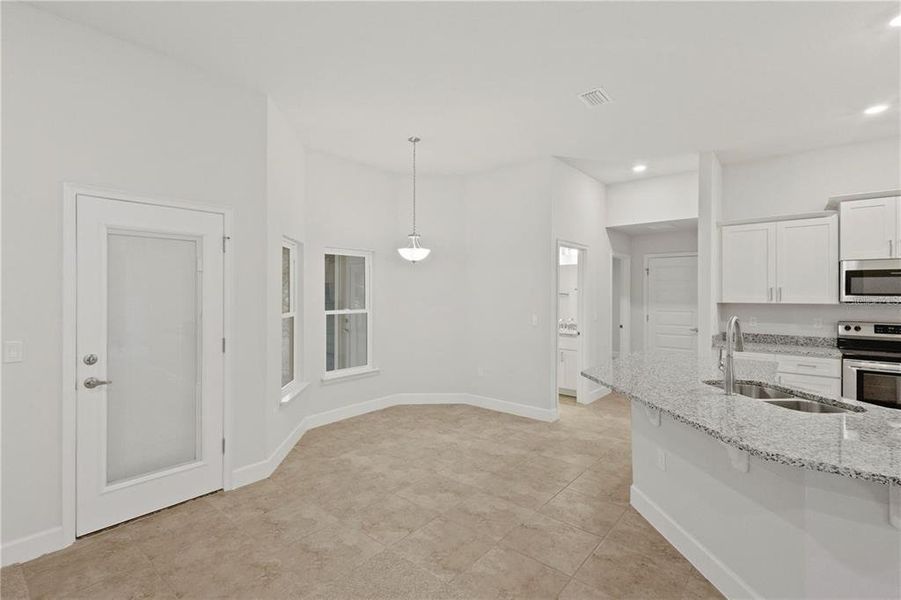 Stock photo. Home will be similar colors and material will vary.