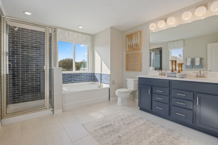 Tub and separate shower at primary bath Tub and separate shower at primary bath