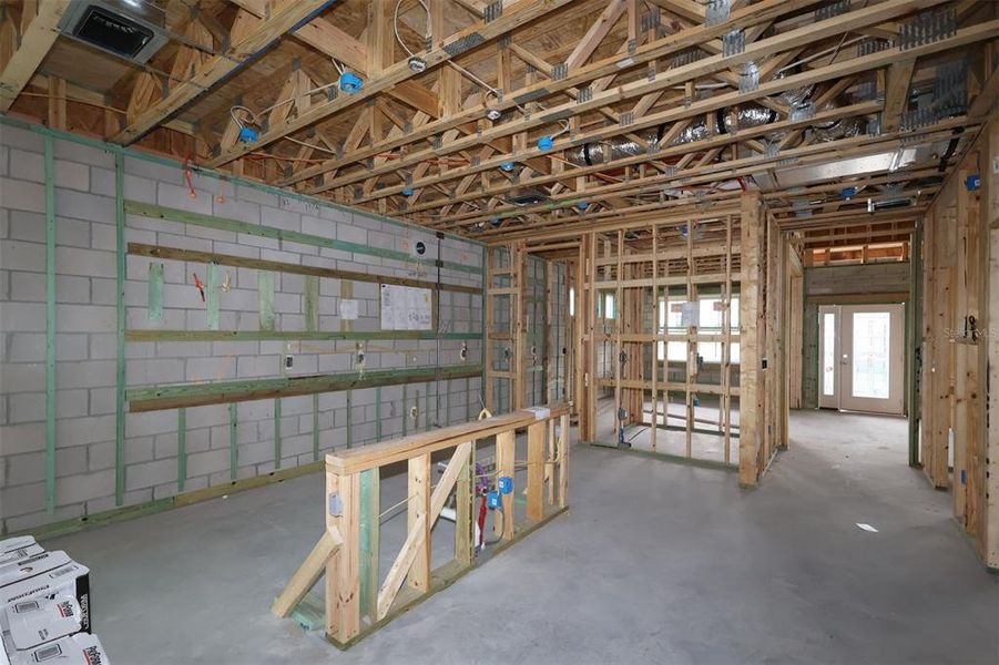 In-progress construction of a new home in Center Lake on the Park, St. Cloud, FL (Image 8).