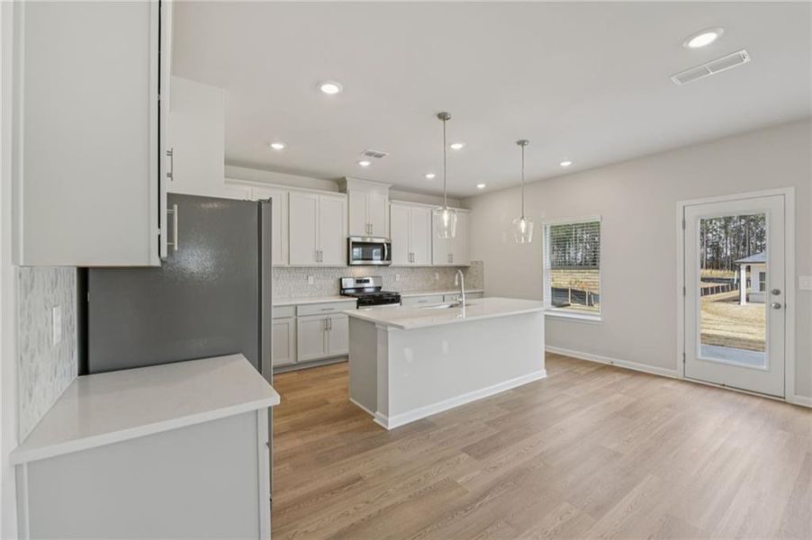 Furnished interior view inside a new home in Parkside at Grayson, Grayson (Image 8).