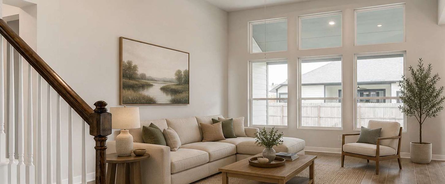 Representative furnished interior of a home built from the Guadalupe by Ashton Woods in Saddlebrook Ranch, Schertz (Image 7). Representative furnished interior of a home built from the Guadalupe by Ashton Woods in Saddlebrook Ranch, Schertz (Image 7).