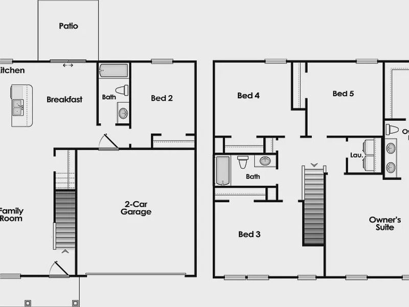 2D floor plan layout of this home in Portrait Hills, Aiken, SC (Image 5).