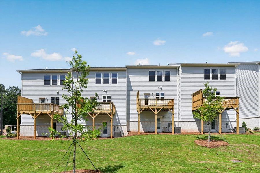 Exterior details and patio area of a home in Somerset at Veterans Memorial, Mableton (Image 18).