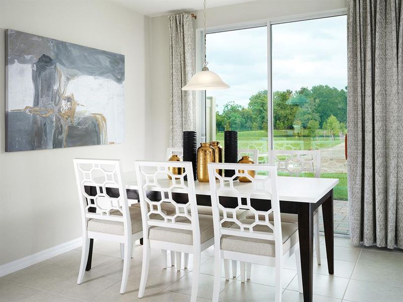 Furnished interior view inside a new home in The Meadow at Crossprairie Townes, St. Cloud (Image 3).
