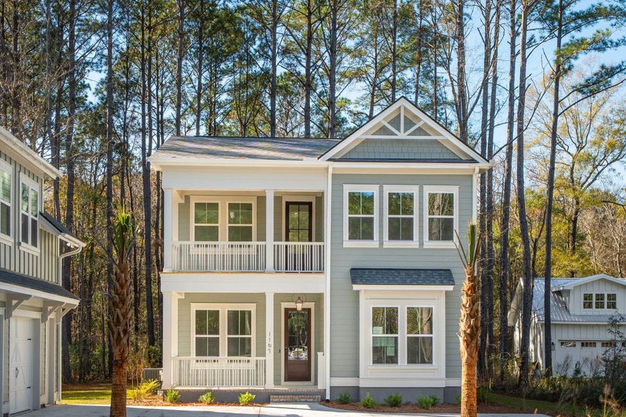 Front exterior of a new home in , Awendaw, SC, highlighting curb appeal (Image 29).