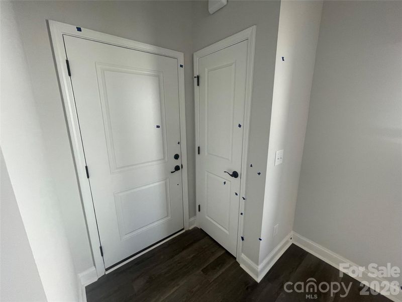 Foyer with coat closet